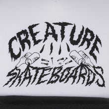 Load image into Gallery viewer, Creature Play It Loud Trucker High Profile Hat in White/Black
