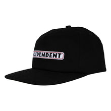 Load image into Gallery viewer, Independent Bar Logo Snapback Unstructured Hat in Black
