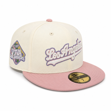 Load image into Gallery viewer, New Era 5950 LA Dodgers Script “Girl Dad” in Chrome/Pink/Lavender - 818 Exclusive
