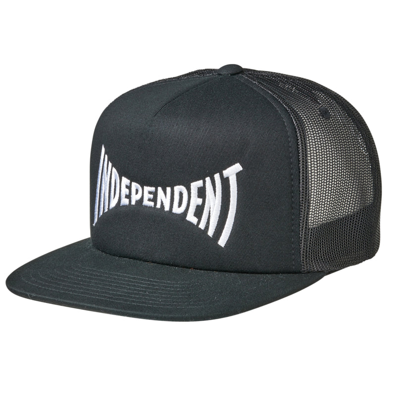 Independent Span Mesh Trucker Hat in Black