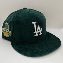 Load image into Gallery viewer, New Era 5950 LA Dodgers 2024 World Series Champions Patch in Dark Green Corduroy
