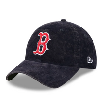 Load image into Gallery viewer, New Era 920 Boston Red Socks Adjustable Cap in Washed Black Corduroy
