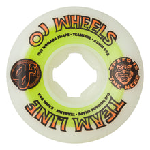 Load image into Gallery viewer, OJ Wheels Nomads Team Line Wheels White/Green/Orange 53mm
