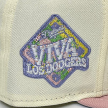 Load image into Gallery viewer, New Era 5950 LA Dodgers Script “Girl Dad” in Chrome/Pink/Lavender - 818 Exclusive
