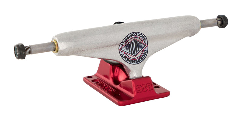 Independent 159 Forged Hollow BTG Summit Trucks in Silver/Ano Red