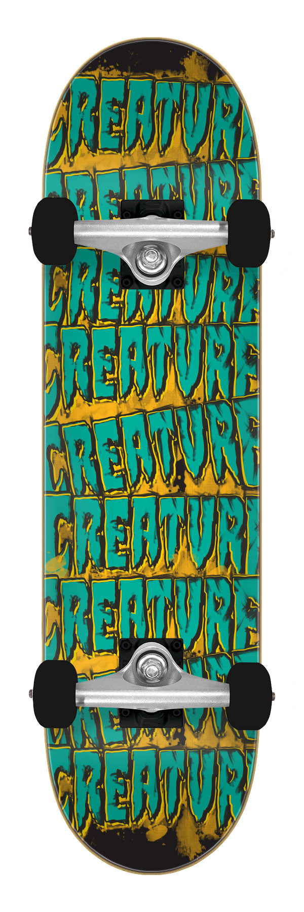 Creature Logo Spill Mini Complete Skateboard 7.75