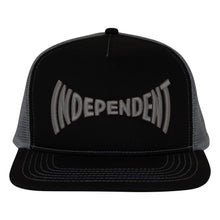 Load image into Gallery viewer, Independent Span Mesh Trucker Hat in Black/Grey
