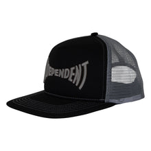 Load image into Gallery viewer, Independent Span Mesh Trucker Hat in Black/Grey
