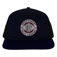 Load image into Gallery viewer, Independent BTG Summit Mesh Trucker Hat in Navy/Black
