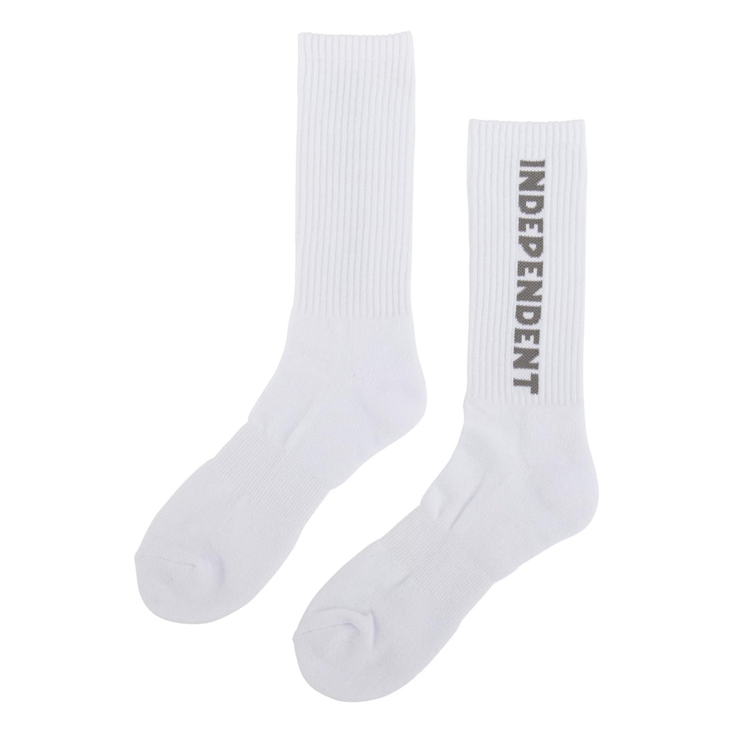 Independent Baseline Mid Socks in White