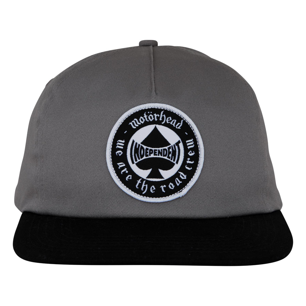 Independent Motörhead Spade Snapback Hat in Charcoal/Black