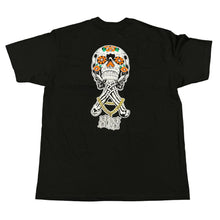 Load image into Gallery viewer, 818 Skate Shop Calavera Tee in Black - Back
