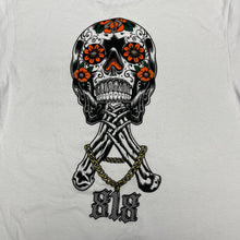 Load image into Gallery viewer, 818 Skate Shop Calavera Tee in White - Back
