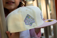 Load image into Gallery viewer, New Era 5950 LA Dodgers Script “Girl Dad” in Chrome/Pink/Lavender - 818 Exclusive
