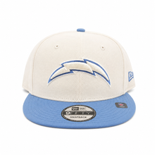 Load image into Gallery viewer, New Era 950 LA Chargers 2-Tone Color Pack Snapback in Chrome/Field Blue
