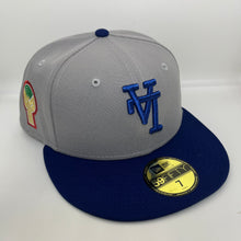 Load image into Gallery viewer, New Era 5950 Upsidedown LA Dodgers Bicentennial Patch in Granite/Royal Blue
