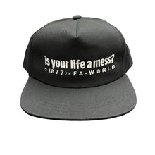 Load image into Gallery viewer, FA Is Your Life A Mess 6-Panel Hat in Black

