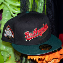 Load image into Gallery viewer, New Era 5950 LA Dodgers Script “La Bandera” in Black/Green/Red - 818 Exclusive
