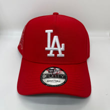 Load image into Gallery viewer, New Era 940 A-Frame LA Dodgers 75th World Series Patch Snapback in Front Door Red
