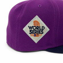 Load image into Gallery viewer, New Era 5950 Houston Astros “713” World Series 2017 Side Patch in Sparkling Grape/Nightshift Navy - 818 Exclusive
