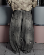 Load image into Gallery viewer, Basement Repaired Denim Pants in Washed Black
