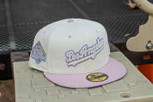 Load image into Gallery viewer, New Era 5950 LA Dodgers Script “Girl Dad” in Chrome/Pink/Lavender - 818 Exclusive
