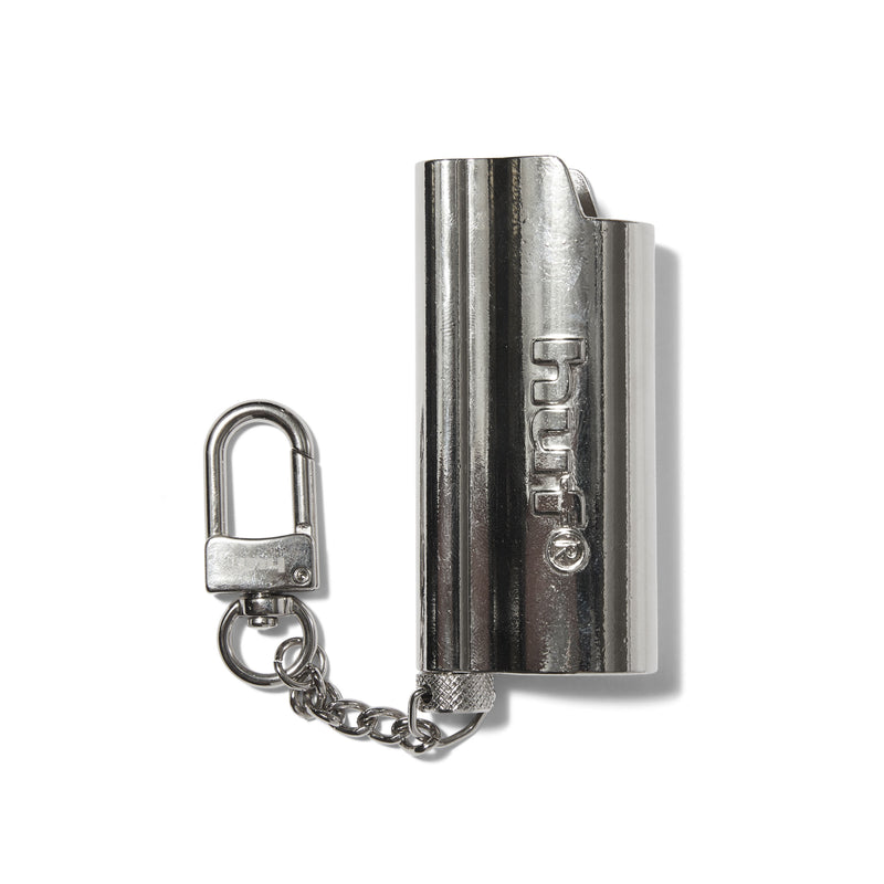 Burner Lighter Sleeve Keychain in Silver