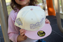 Load image into Gallery viewer, New Era 5950 LA Dodgers Script “Girl Dad” in Chrome/Pink/Lavender - 818 Exclusive
