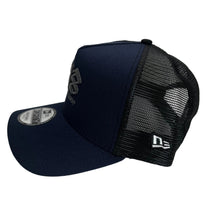 Load image into Gallery viewer, New Era 940 A-Frame 818 Skate Shop Trucker Snapback in Nightshift Navy/Black
