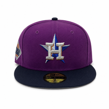 Load image into Gallery viewer, New Era 5950 Houston Astros “713” World Series 2017 Side Patch in Sparkling Grape/Nightshift Navy - 818 Exclusive
