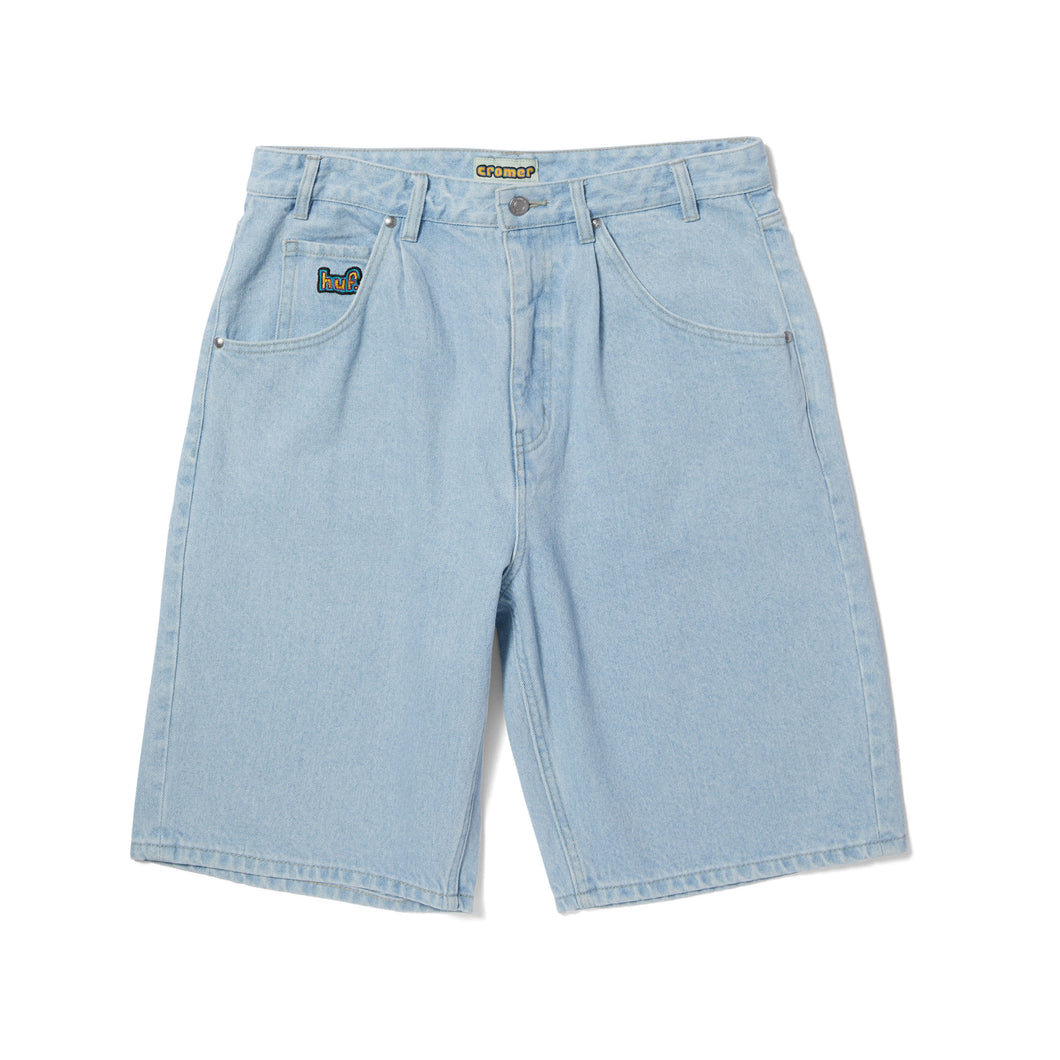 Huf Cromer Denim Shorts in Light Blue