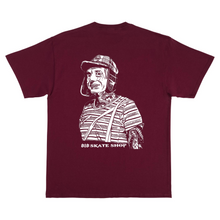 Load image into Gallery viewer, Chavo del Ocho Dieciocho Shop Tee in Burgandy
