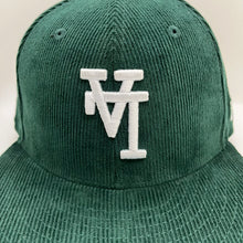 Load image into Gallery viewer, New Era 59Fifty Upsidedown LA Dodgers in Dark Green Corduroy
