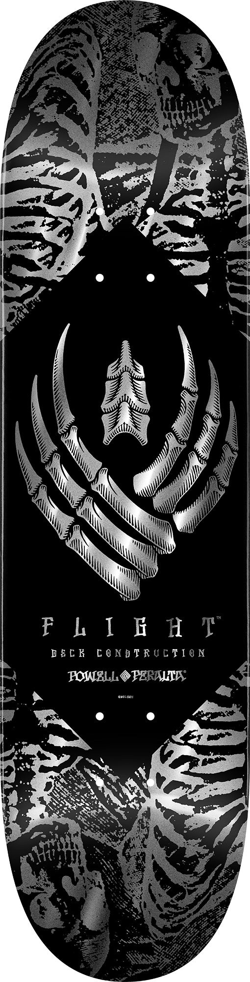 Powell Peralta Skeleton Silver Foil Flight Deck 8.25