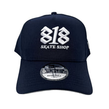 Load image into Gallery viewer, New Era 940 A-Frame 818 Skate Shop Snapback in Navy
