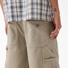 Load image into Gallery viewer, Dickies Worn Relaxed Carpenter Duck Shorts 13" Inch - Silver Birch
