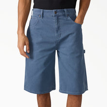 Load image into Gallery viewer, Dickies Worn Relaxed Carpenter Duck Shorts 13" Inch - Retro Indigo
