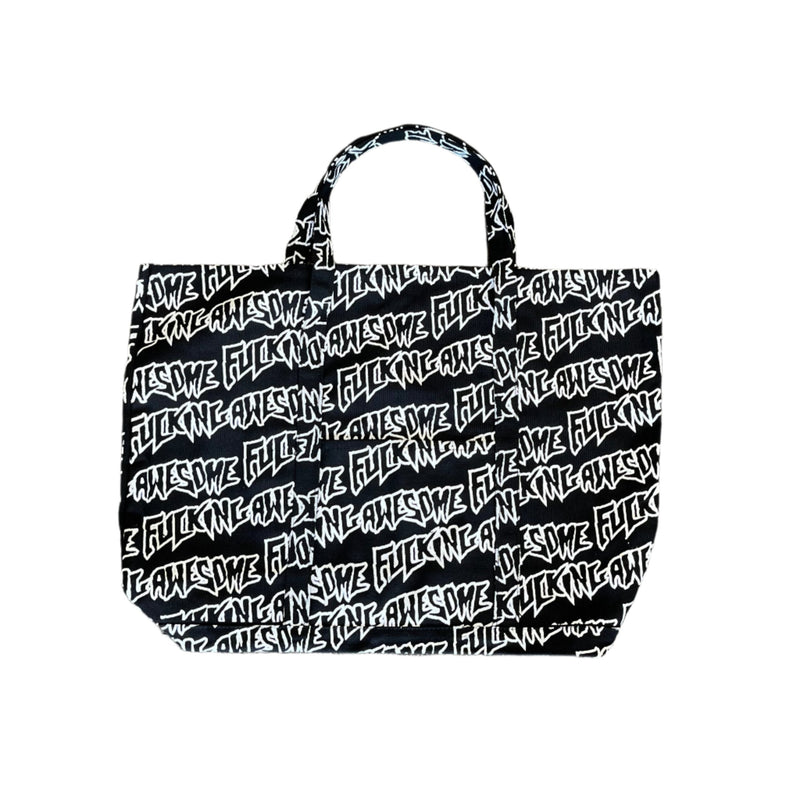 AOP Stamp Logo Large Tote Bag in Black/White