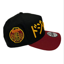 Load image into Gallery viewer, New Era 940 A-Frame LA Dodgers Kanji Japanese Lantern Patch Snapback in Black/Burgandy - 818 Exclusive
