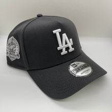 Load image into Gallery viewer, New Era 940 A-Frame LA Dodgers 60th Anniversary Patch Snapback in Granite
