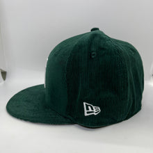Load image into Gallery viewer, New Era 59Fifty Upsidedown LA Dodgers in Dark Green Corduroy
