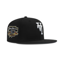 Load image into Gallery viewer, New Era 5950 Upsidedown LA Dodgers Jackie Robinson 50th Anniversary Patch in Black
