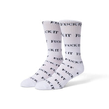 Load image into Gallery viewer, HUF Fuck It Sock in White
