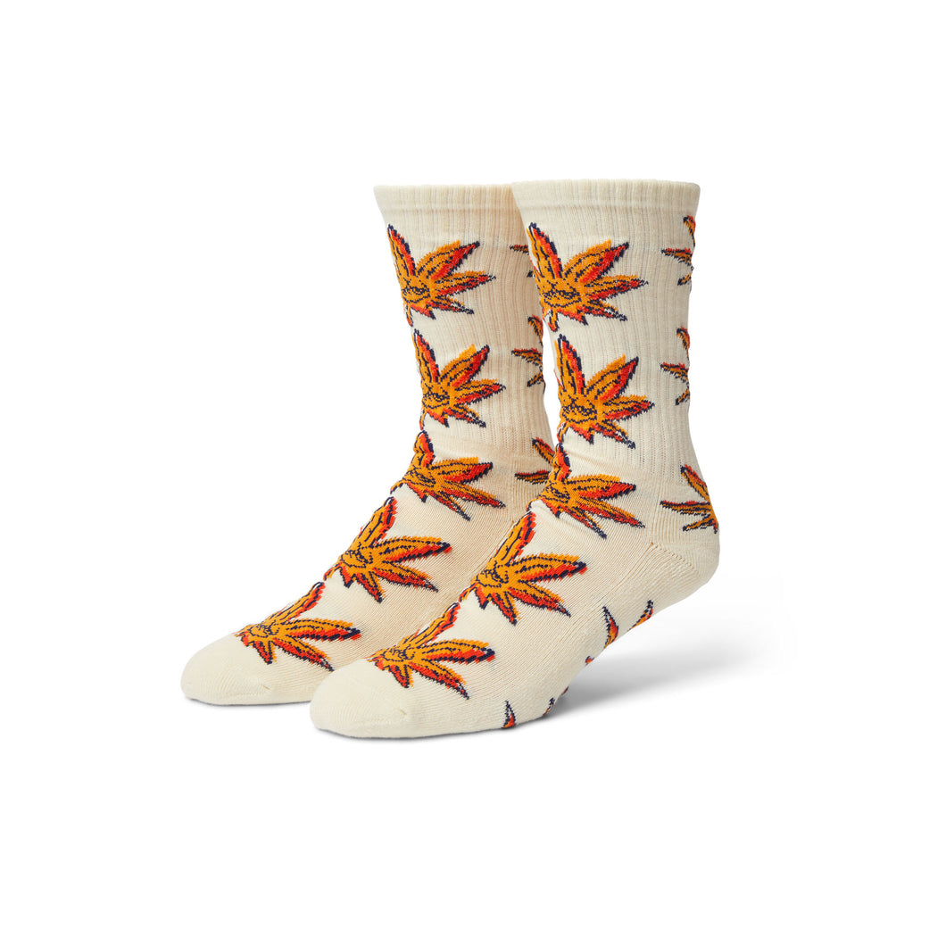 HUF Green Buddy Doodle Socks in Natural