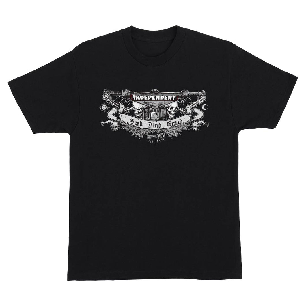 Independent Seek Find Grind Society Tee in Black