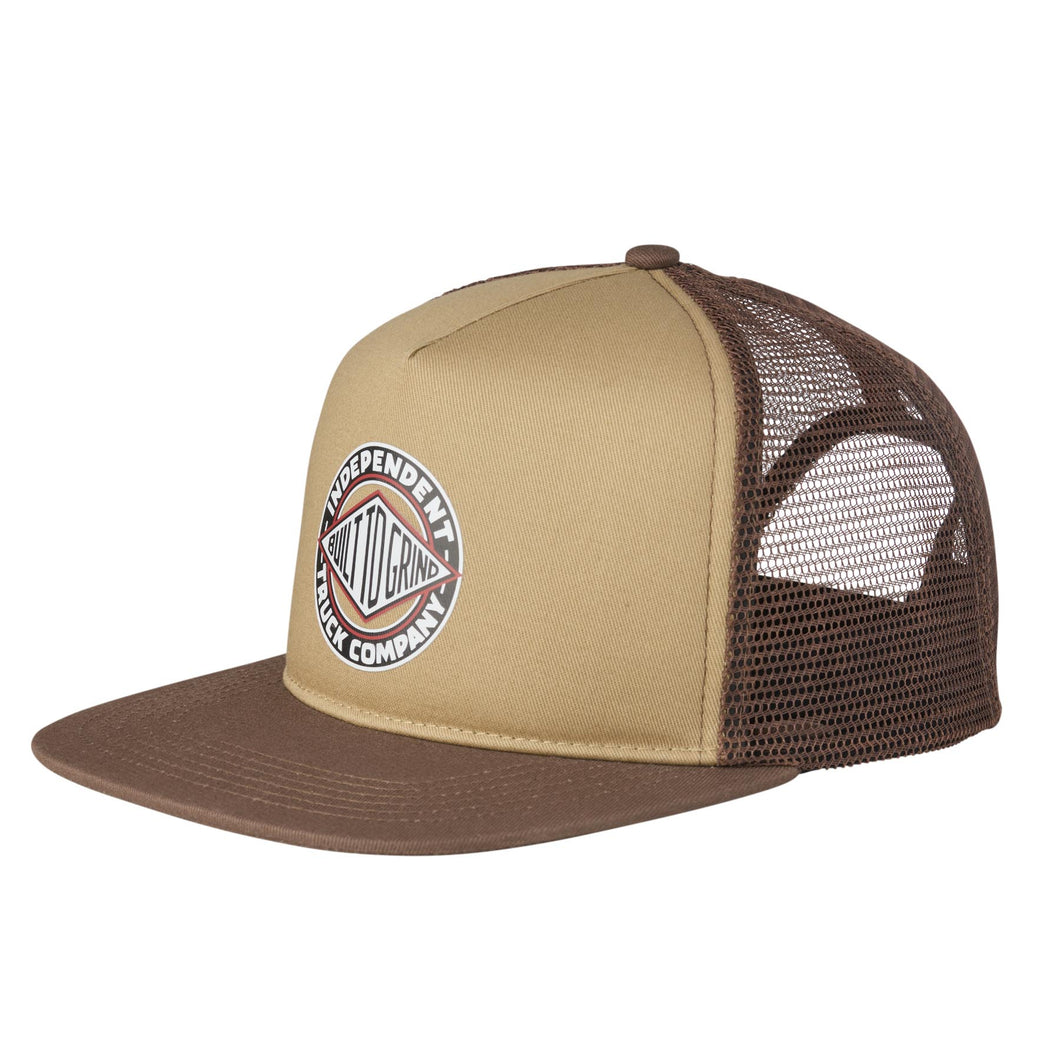 Independent BTG Summit Mesh Trucker Hat in Tan/Brown