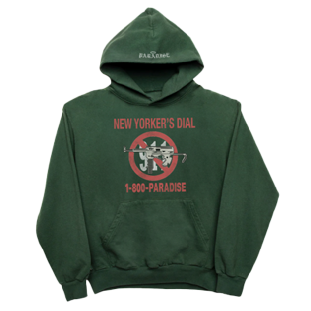 Paradise.NYC New Yorkers Dial Hoodie in Ivy