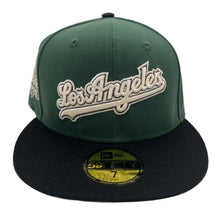 Load image into Gallery viewer, New Era 5950 LA Dodgers Script 2024 World Series Champions Patch in Mountain Pine Green/Black
