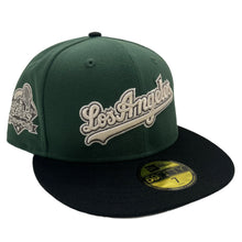 Load image into Gallery viewer, New Era 59Fifty Los Angeles Dodgers Script 2024 World Series Champions Patch in Mountain Pine Green/Black
