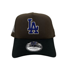 Load image into Gallery viewer, New Era 940 A-Frame Los Angeles Dodgers 2024 World Series Champions Patch in Walnut/Black
